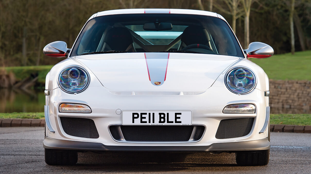 Car displaying the registration mark PE11 BLE